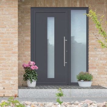 Aluminium-Haustür mit Glas